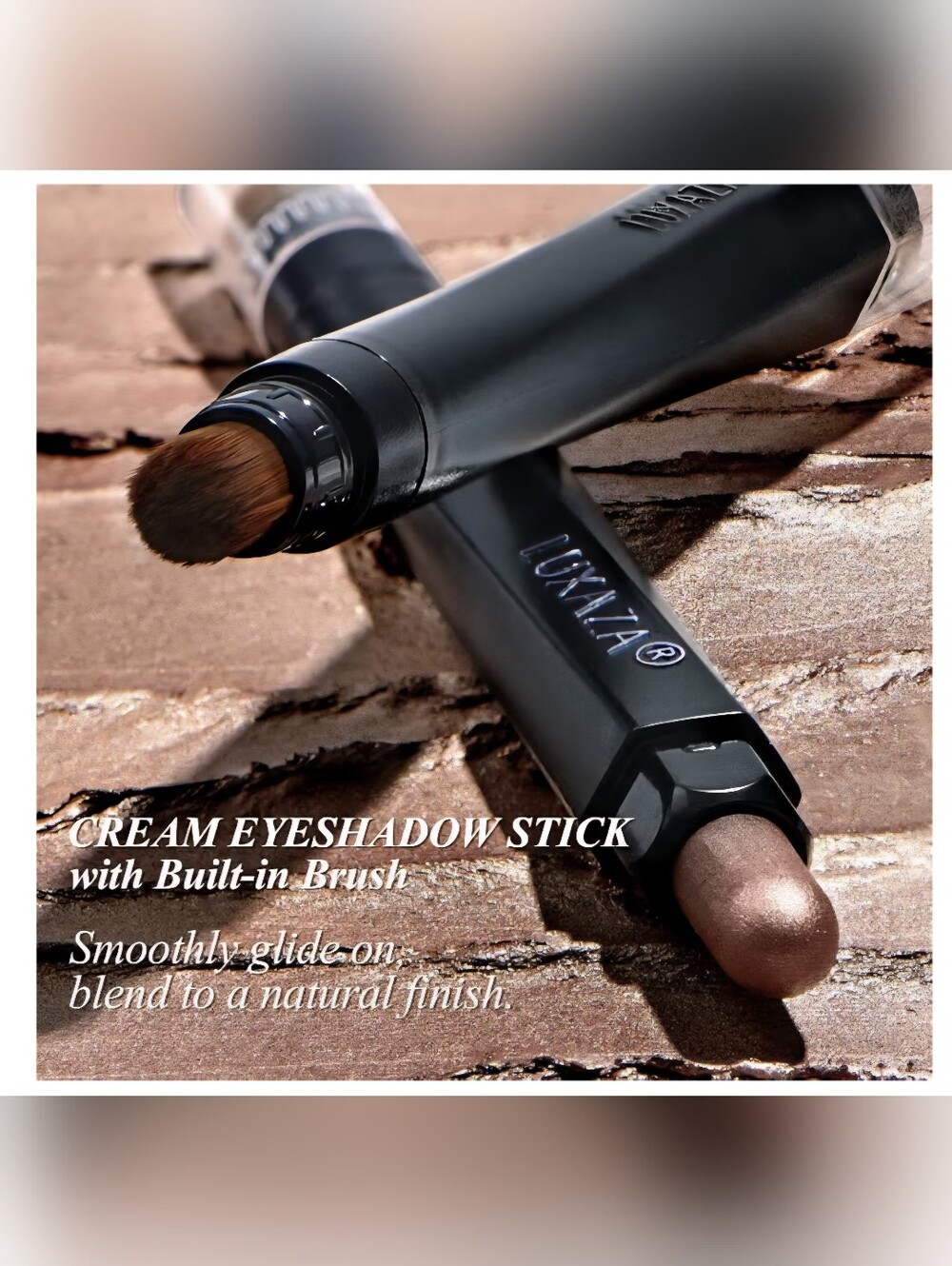 6pc. Metallic & Matte Cream Eyeshadow Sticks- Rose Gold & Brown- Built In Brush - Picture 5 of 10